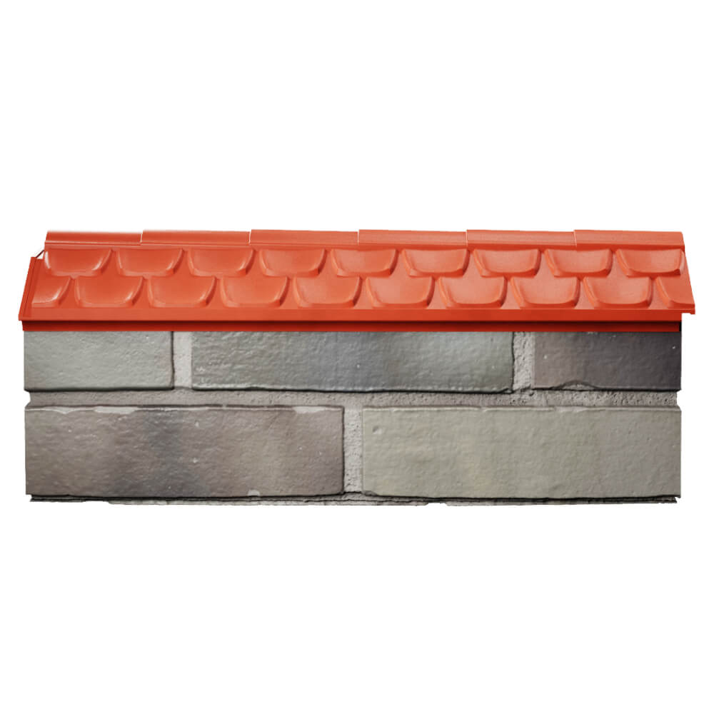 Парапет Zking Эльбрус Красный с посадкой на 0.5 кирпича (130мм) в Минеральных водах фото