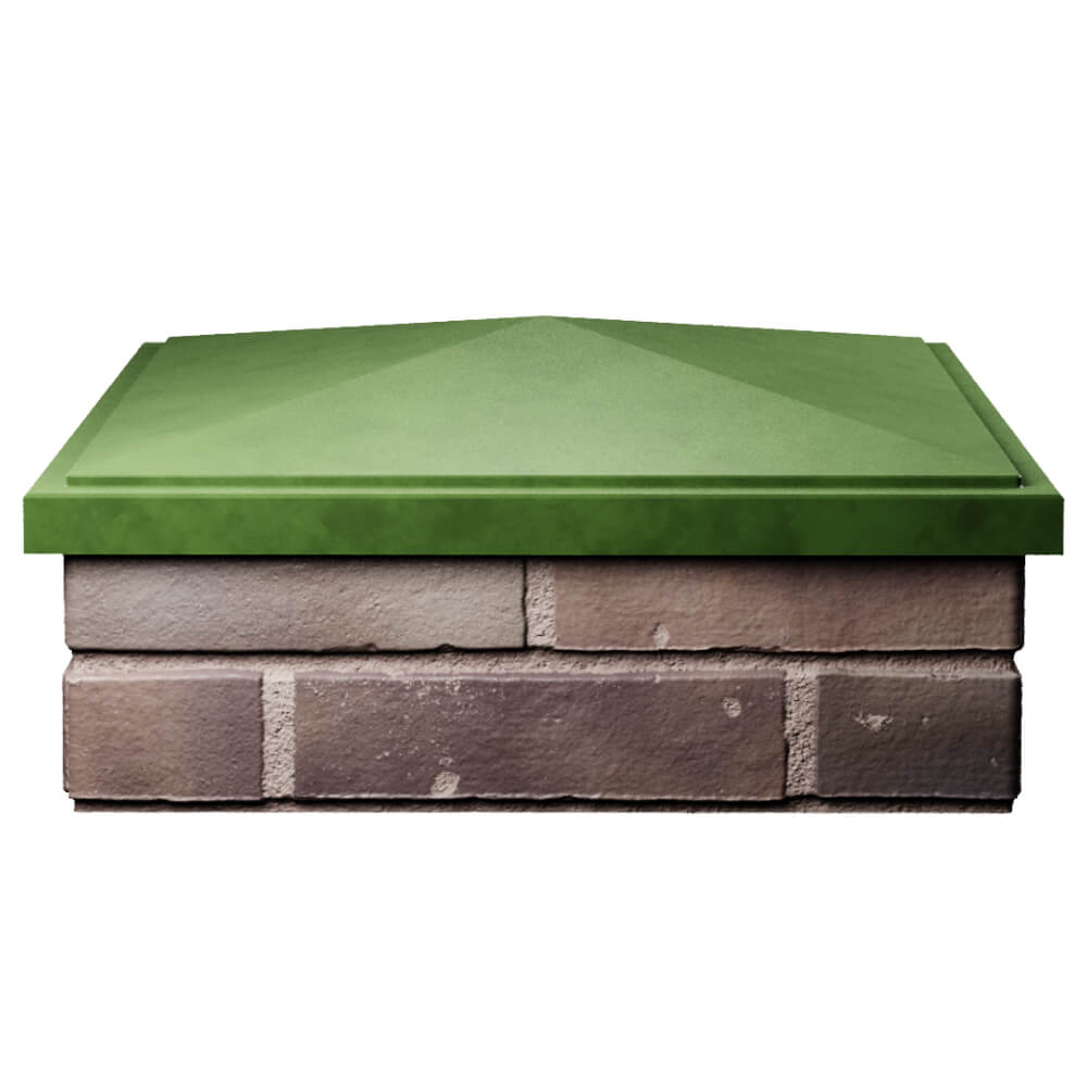 Колпак Zking БонаМоно Зеленый на столб 2х2 кирпича (515х515, 530х530мм) Минеральные воды фото