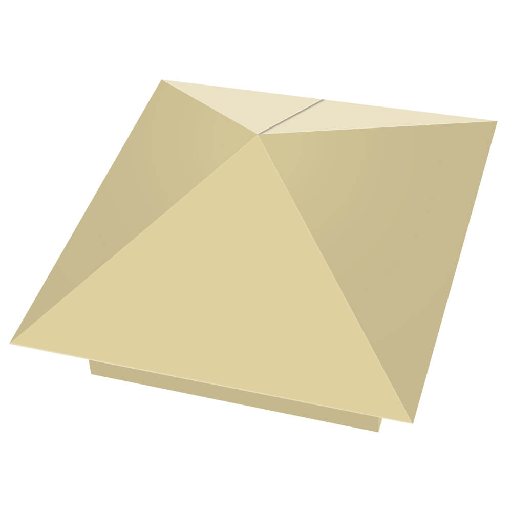 Колпак металлический 400х400мм RAL1014 Бежевый заборный Минеральные воды фото