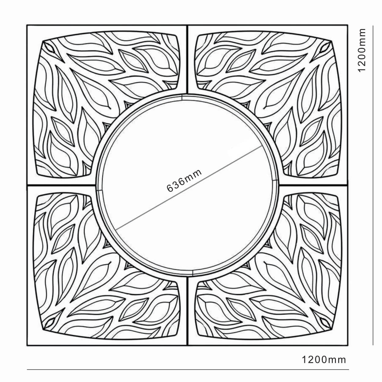 Приствольная решетка для дерева ZKING CRUST 1.2х1.2м Черная в Минеральных водах фото