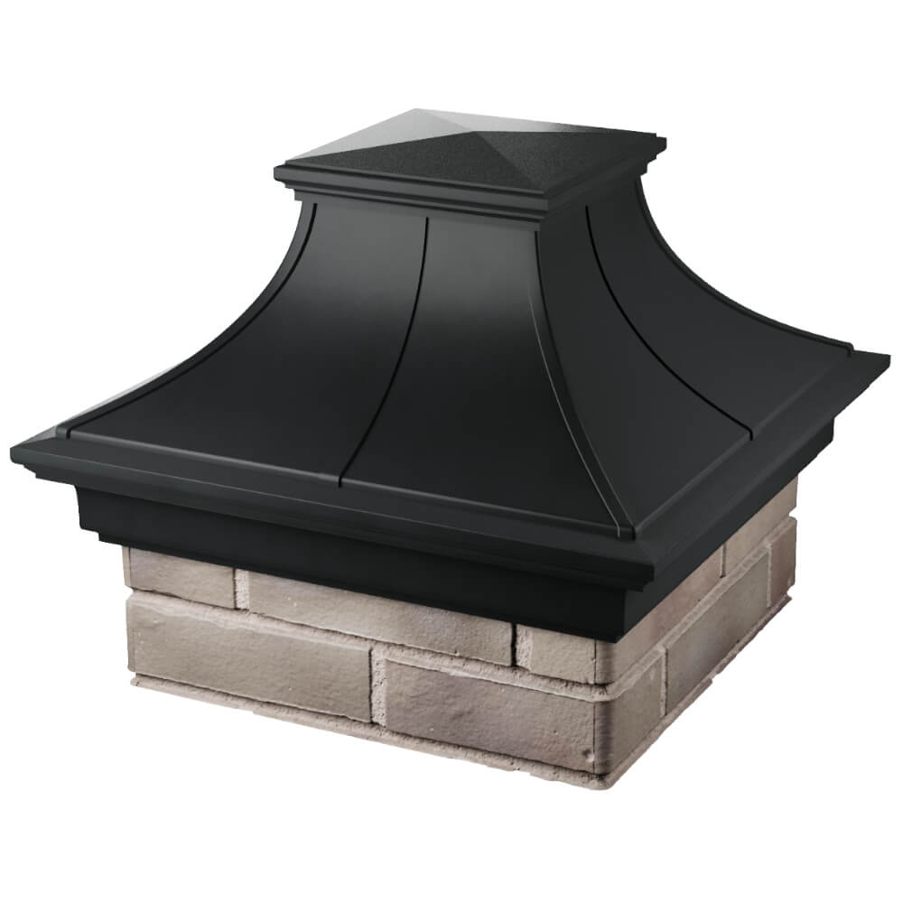Колпак Zking Монблан Премиум Черный на столб 1.5х1.5 кирпича (385х385мм) в Минеральных водах фото