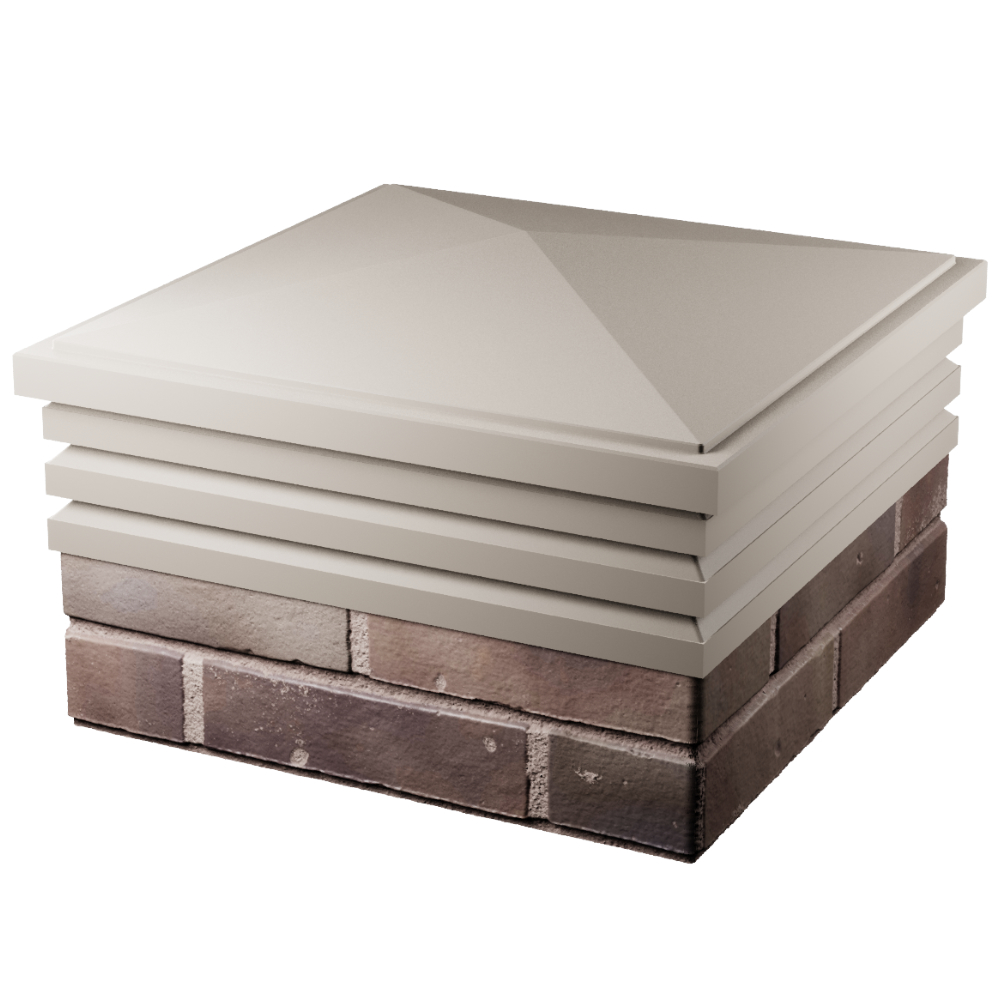 Колпак Zking Бона ХайТек Бежевый на столб 2х2 кирпича (513х513мм) в Минеральных водах фото