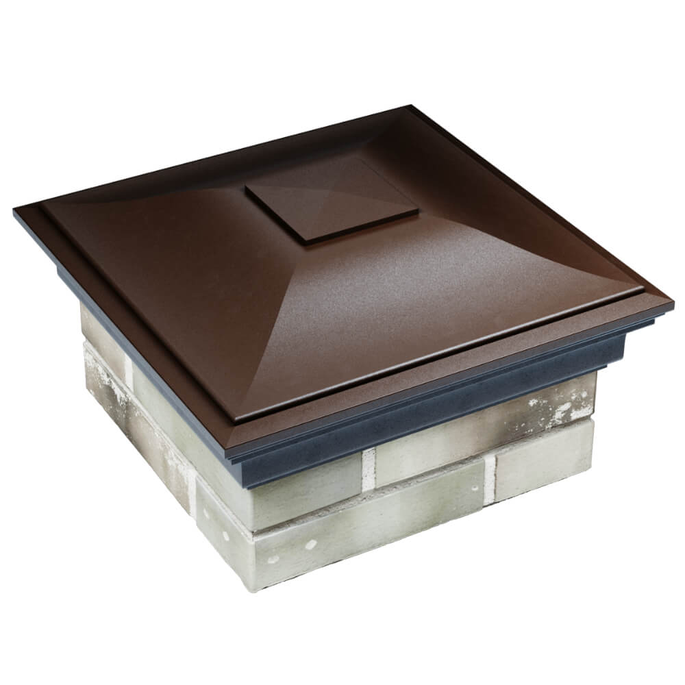 Колпак Zking Монблан Коричневый на столб 1.5х1.5 кирпича (385х385мм) в Минеральных водах фото