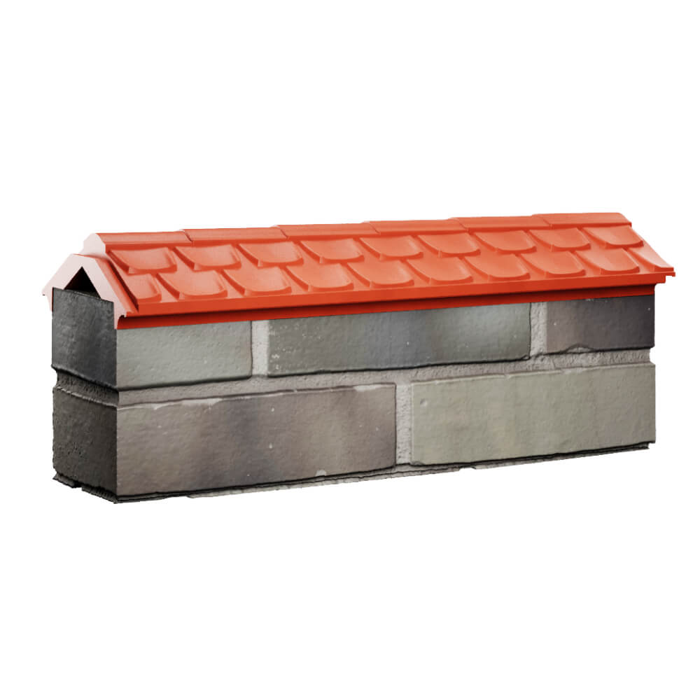 Парапет Zking Эльбрус Красный с посадкой на 0.5 кирпича (130мм) Минеральные воды фото