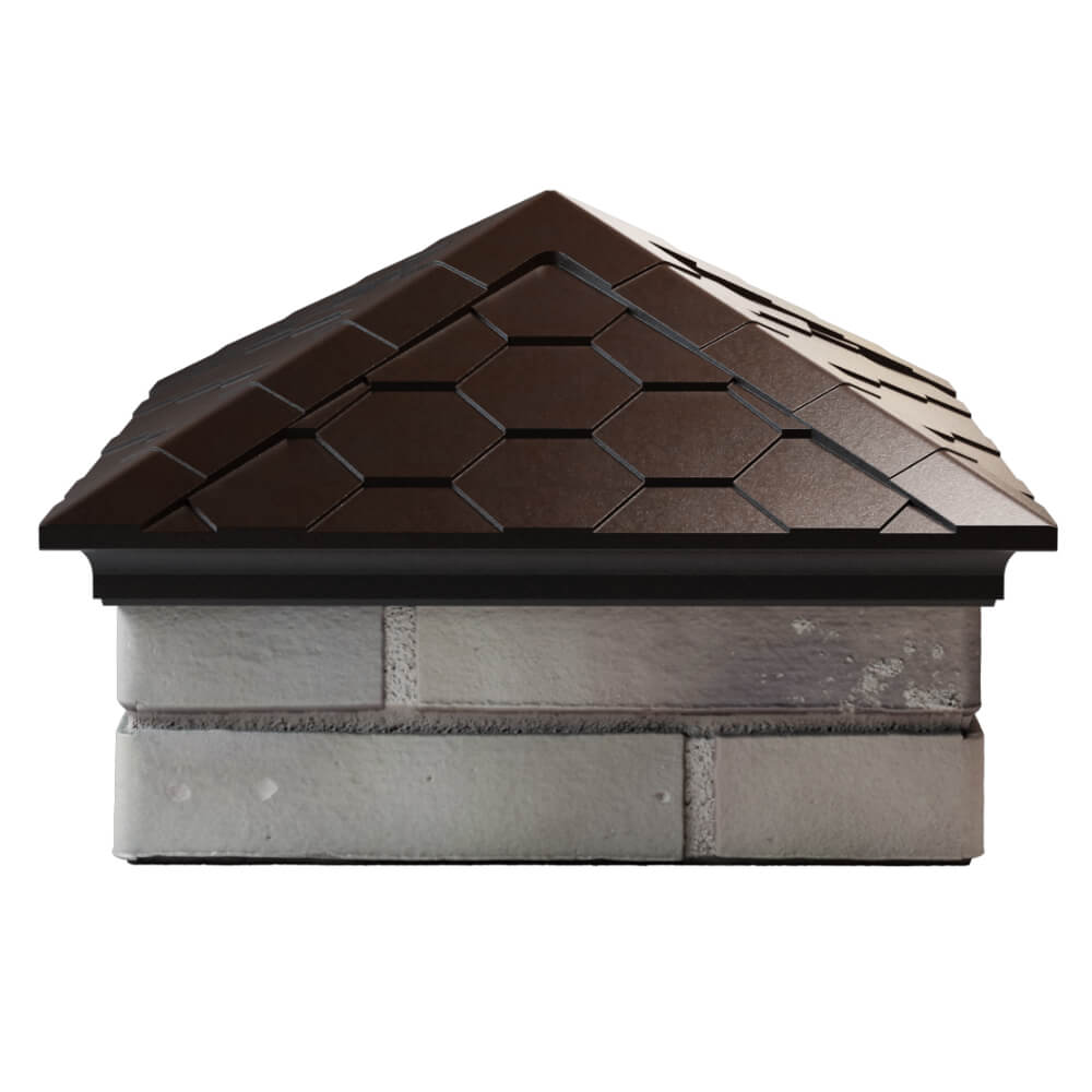 Колпак Zking Эверест Коричневый на столб 1.5х1.5 кирпича (390х390мм) Минеральные воды фото