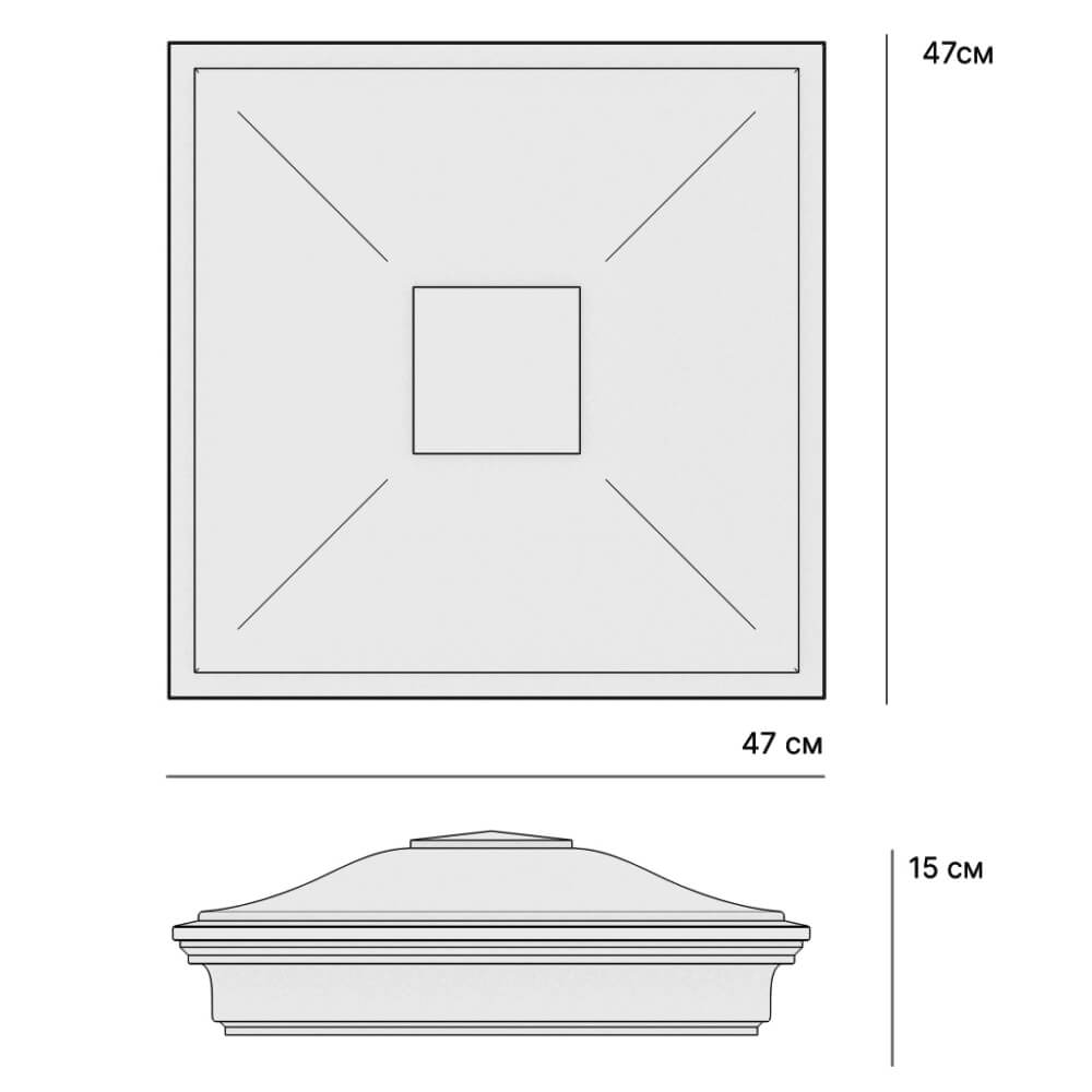 Колпак Zking Монблан Коричневый на столб 1.5х1.5 кирпича (385х385мм) в Минеральных водах фото