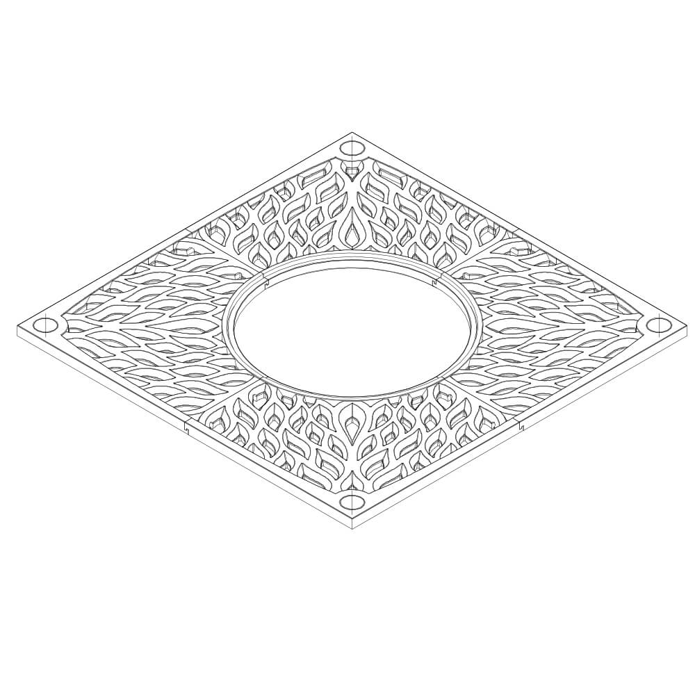 Приствольная решетка для дерева ZKING CRUST 2х2м Черная в Минеральных водах фото