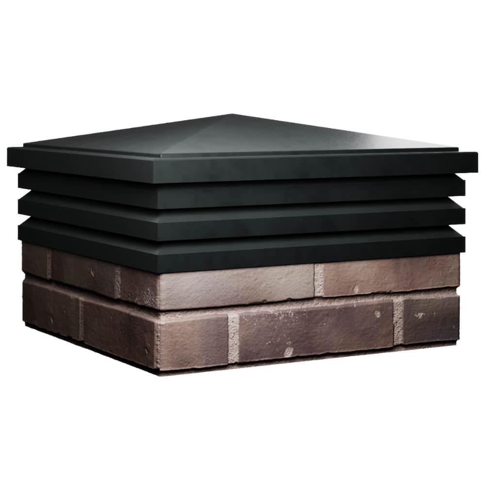 Колпак Zking Бона ХайТек Черный на столб 2х2 кирпича (513х513мм) в Минеральных водах фото