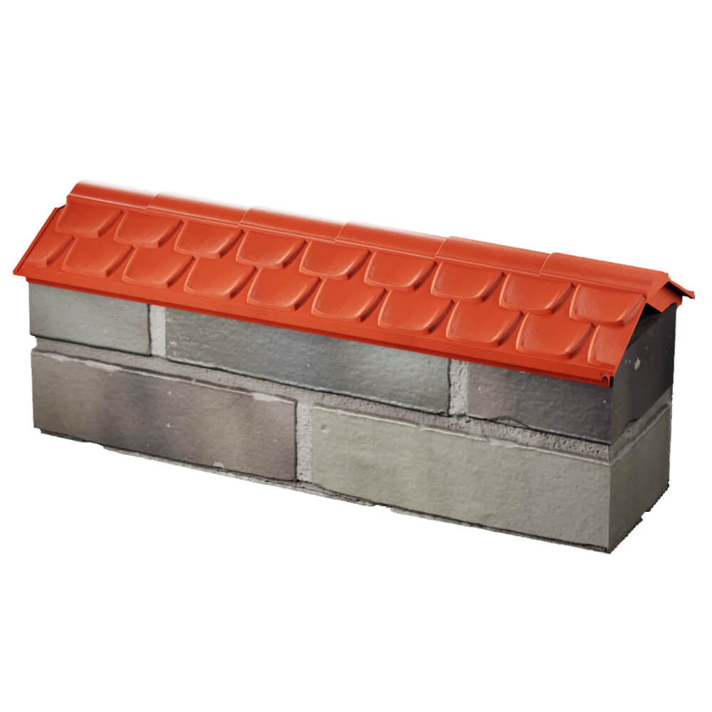 Парапет Zking Эльбрус Красный с посадкой на 0.5 кирпича (130мм) в Минеральных водах фото