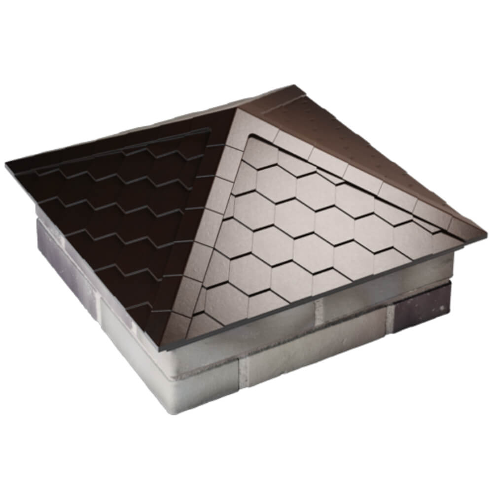 Колпак Zking Эверест Коричневый на столб 2х2 кирпича (535х535мм) Минеральные воды фото