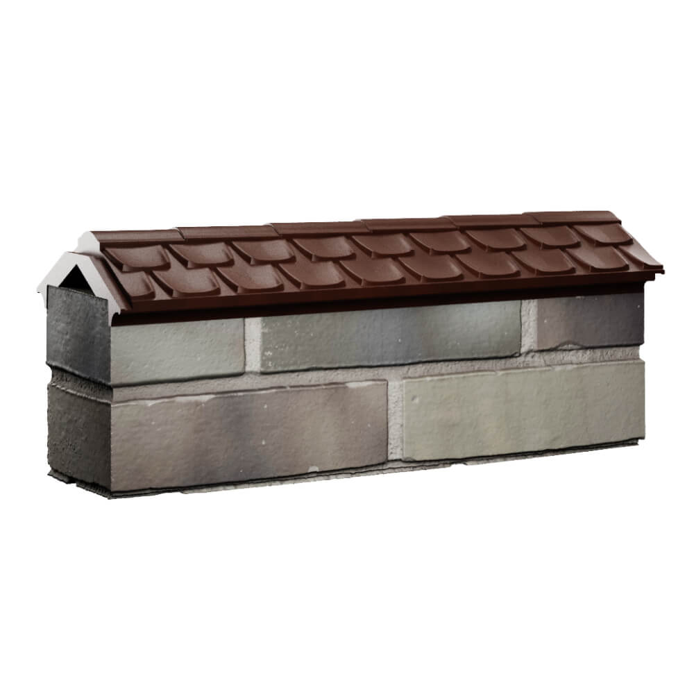 Парапет Zking Эльбрус Коричневый с посадкой на 0.5 кирпича (130мм) Минеральные воды фото
