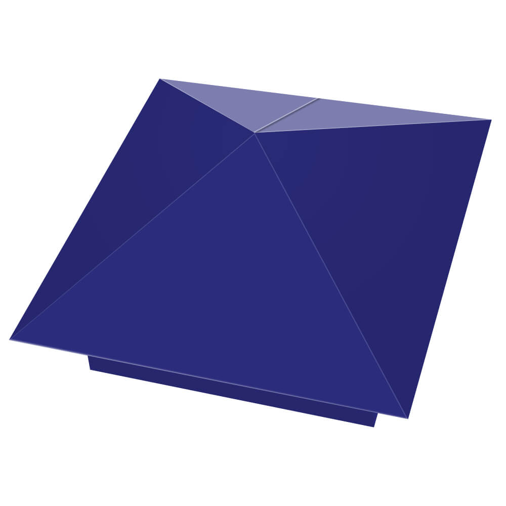 Колпак металлический 400х400мм RAL5002 Синий Ультрамарин заборный Минеральные воды фото