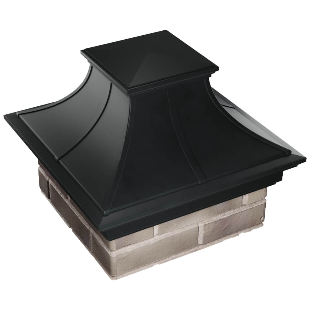 Колпак Zking Монблан Премиум Черный на столб 1.5х1.5 кирпича (385х385мм) в Минеральных водах фото