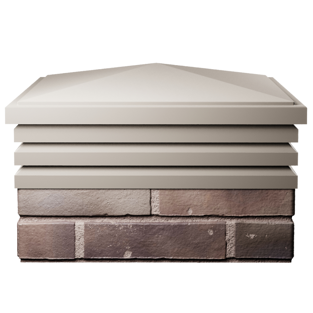 Колпак Zking Бона ХайТек Бежевый на столб 2х2 кирпича (513х513мм) Минеральные воды фото