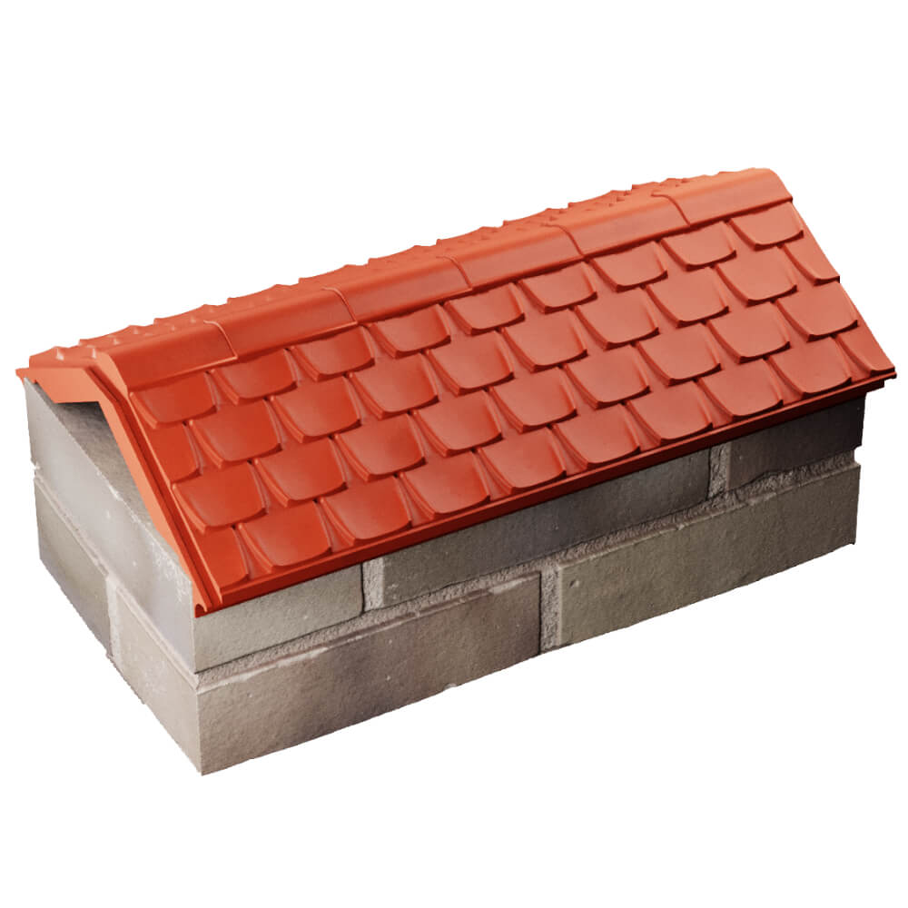 Парапет Zking Эльбрус Красный с посадкой на 1 кирпич (255мм) в Минеральных водах фото