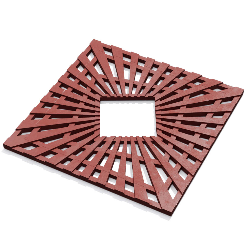 Приствольная решетка для дерева ZKING ATMOSPHERE 1.2х1.2м Красная в Минеральных водах фото