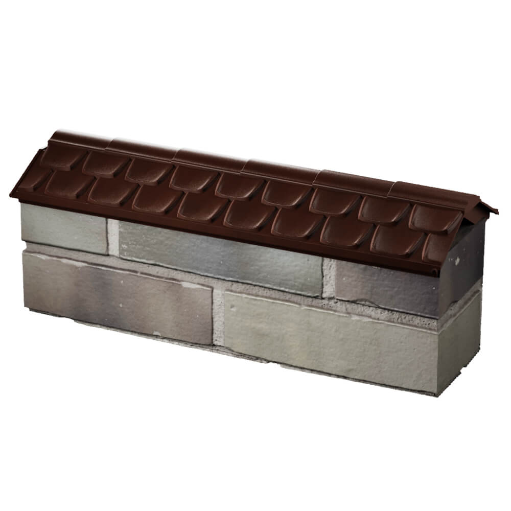 Парапет Zking Эльбрус Коричневый с посадкой на 0.5 кирпича (130мм) в Минеральных водах фото