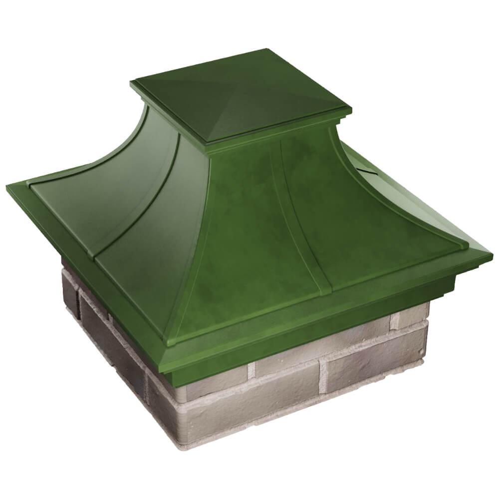 Колпак Zking Монблан Премиум Зеленый на столб 1.5х1.5 кирпича (385х385мм) в Минеральных водах фото