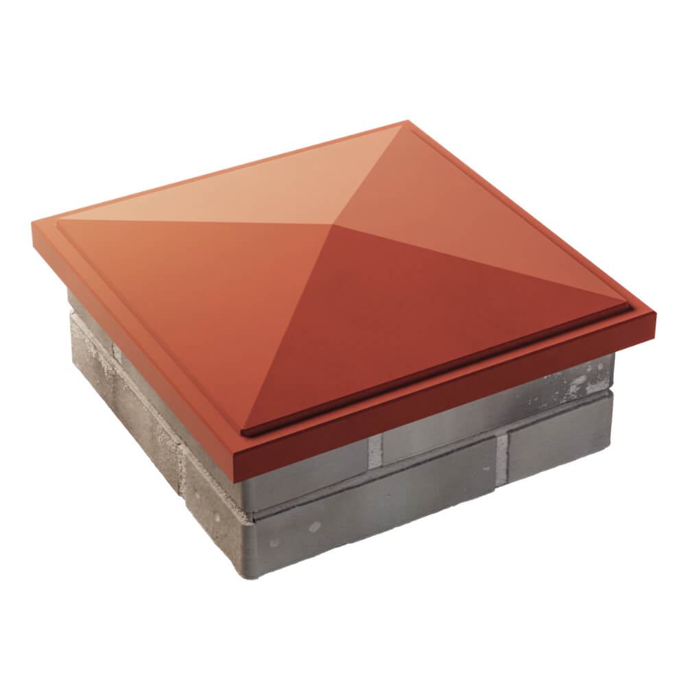 Колпак Zking БонаМоно Красный на столб 1.5х1.5 кирпича (385х385, 400х400мм) в Минеральных водах фото