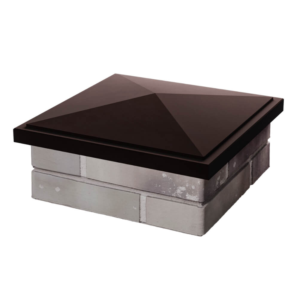 Колпак Zking БонаМоно Коричневый на столб 1.5х1.5 кирпича (385х385, 400х400мм) в Минеральных водах фото