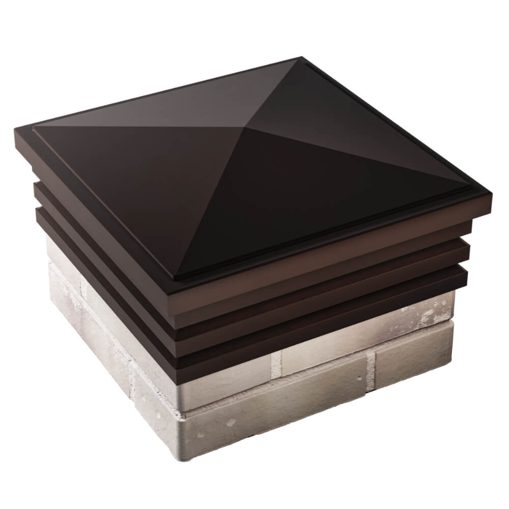 Колпак Zking Бона ХайТек Коричневый на столб 1.5х1.5 кирпича (385х385мм) в Минеральных водах фото