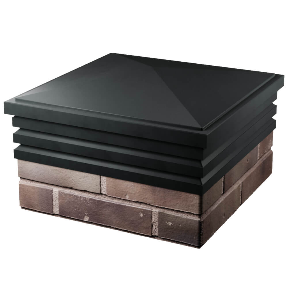 Колпак Zking Бона ХайТек Черный на столб 2х2 кирпича (513х513мм) в Минеральных водах фото