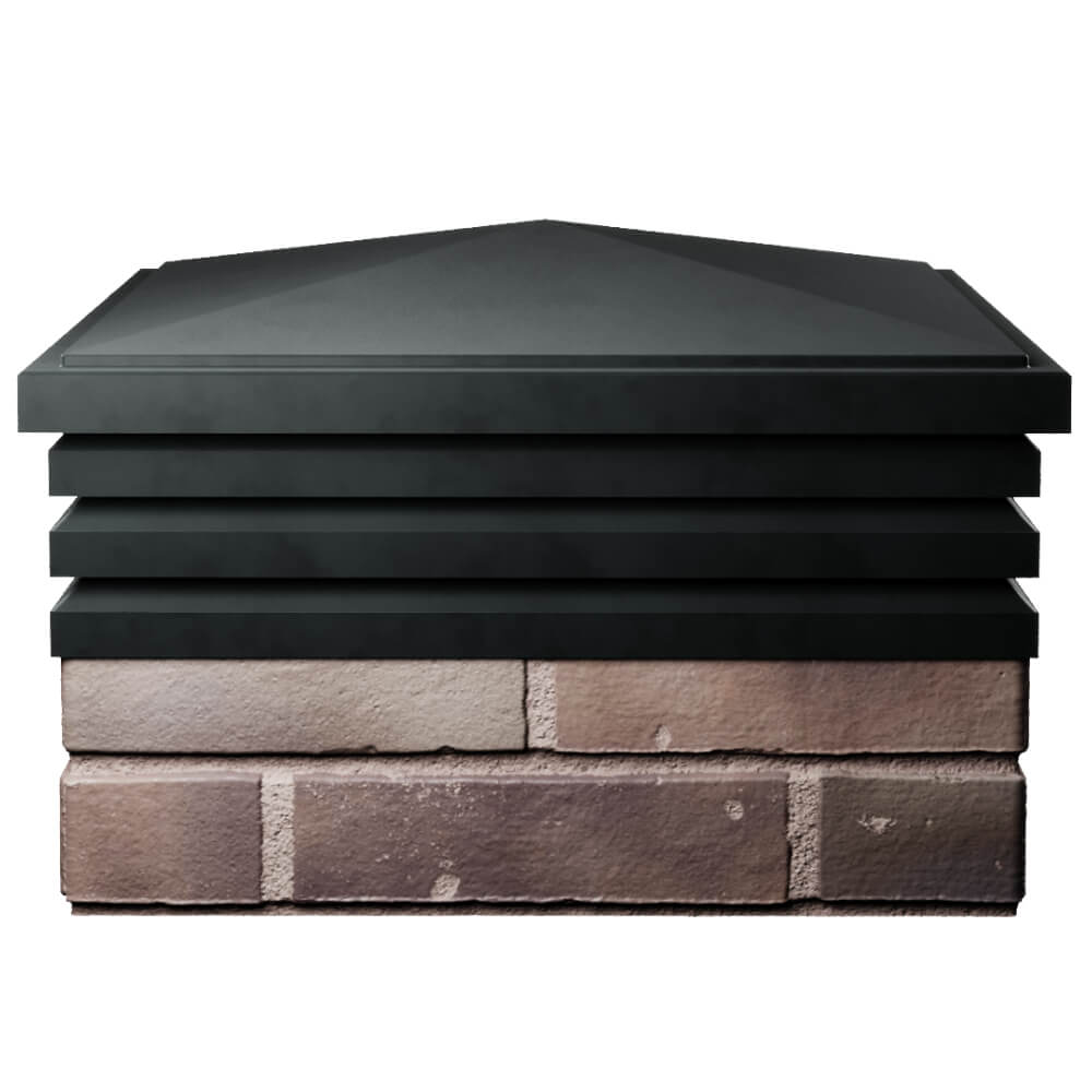 Колпак Zking Бона ХайТек Черный на столб 2х2 кирпича (513х513мм) Минеральные воды фото