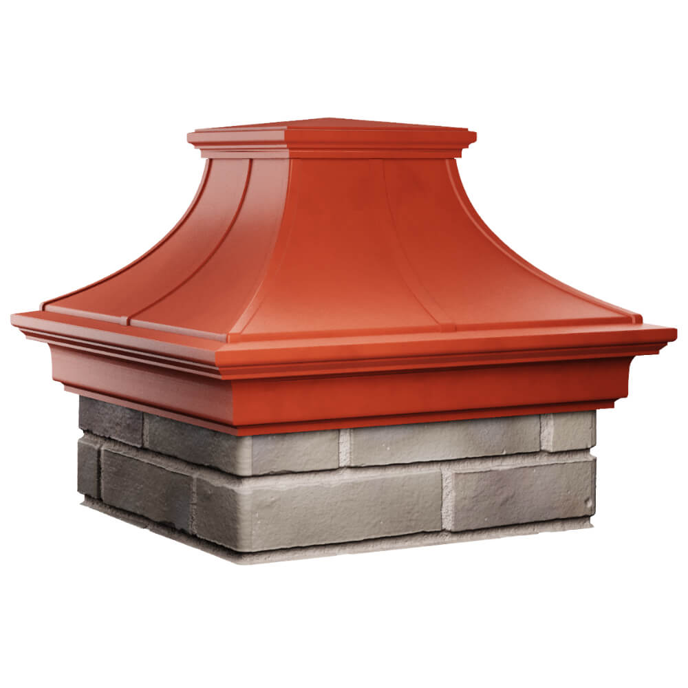 Колпак Zking Монблан Премиум Красный на столб 1.5х1.5 кирпича (385х385мм) в Минеральных водах фото