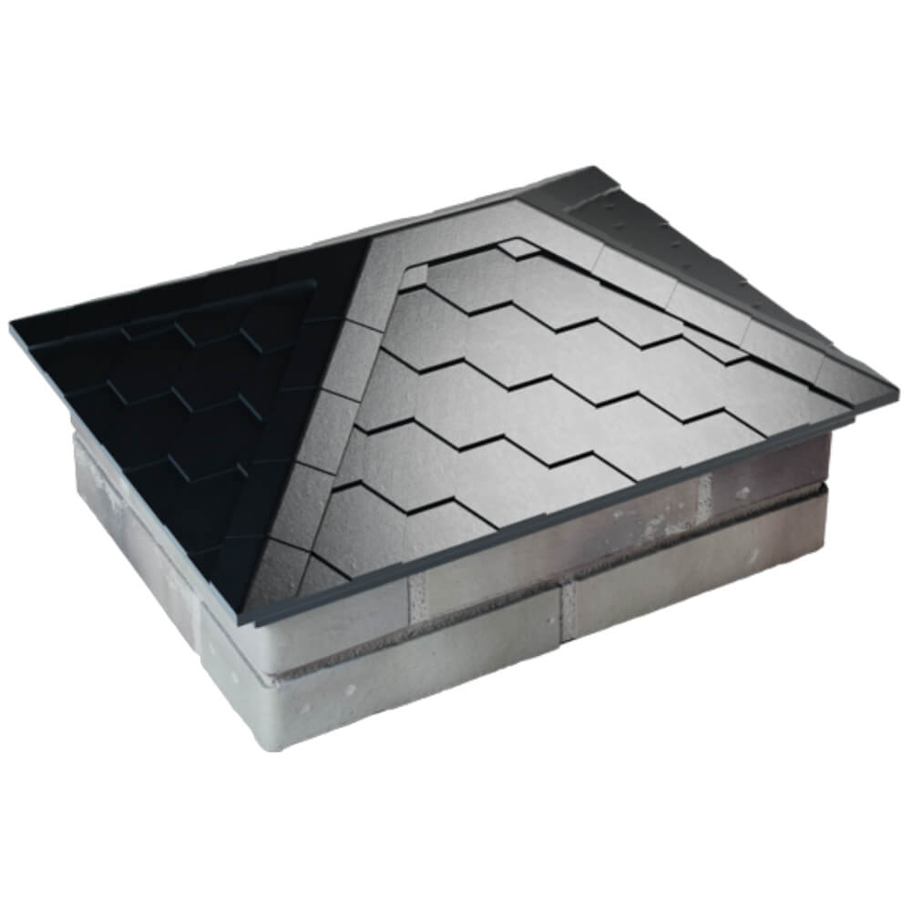 Колпак Zking Эверест Черный на столб 2х1.5 кирпича (520х390мм) Минеральные воды фото