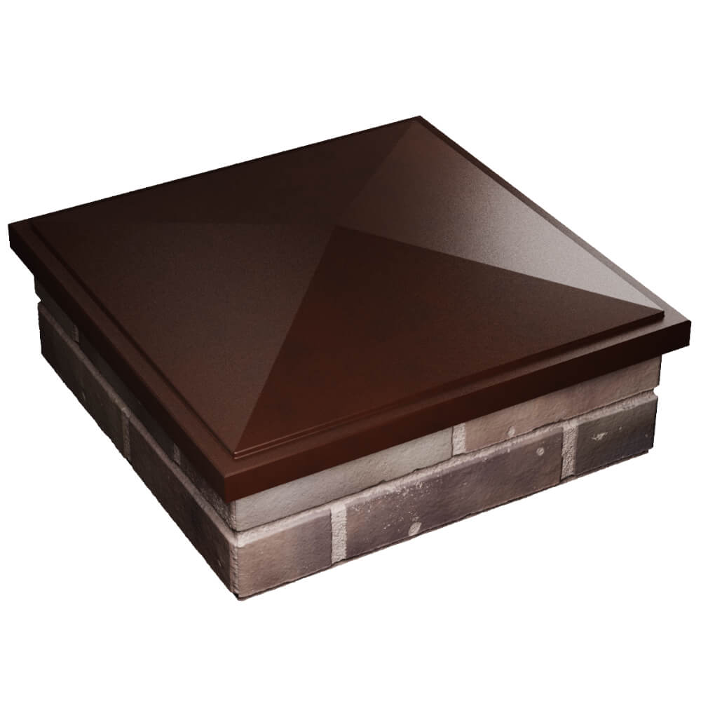 Колпак Zking БонаМоно Коричневый на столб 2х2 кирпича (515х515, 530х530мм) в Минеральных водах фото