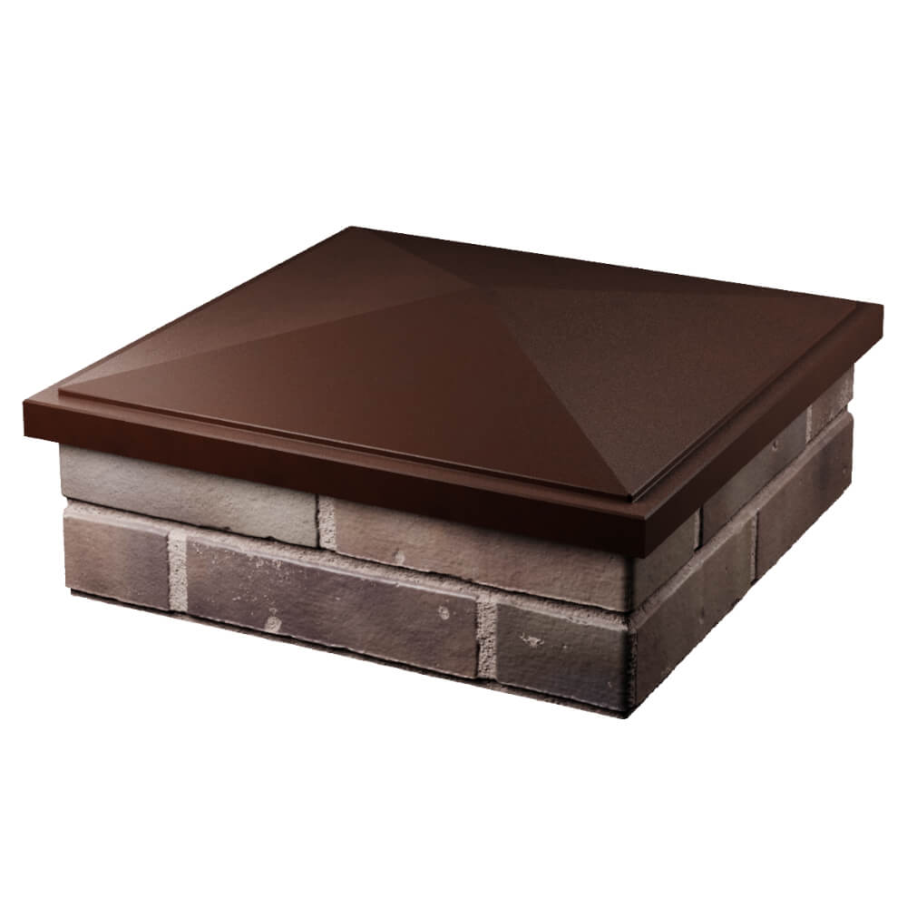 Колпак Zking БонаМоно Коричневый на столб 2х2 кирпича (515х515, 530х530мм) в Минеральных водах фото