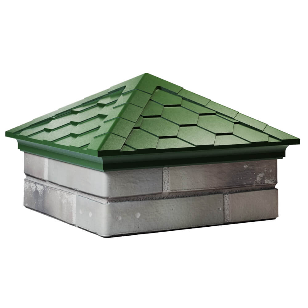 Колпак Zking Эверест Зеленый на столб 1.5х1.5 кирпича (390х390мм) в Минеральных водах фото