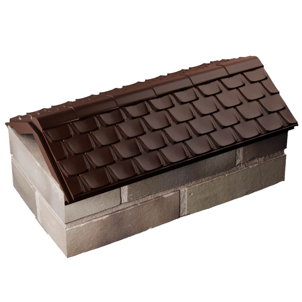 Парапет Zking Эльбрус Коричневый с посадкой на 1 кирпич (255мм) в Минеральных водах фото