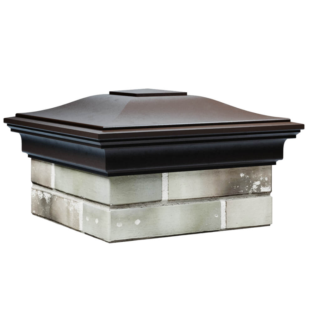 Колпак Zking Монблан Коричневый на столб 1.5х1.5 кирпича (385х385мм) в Минеральных водах фото