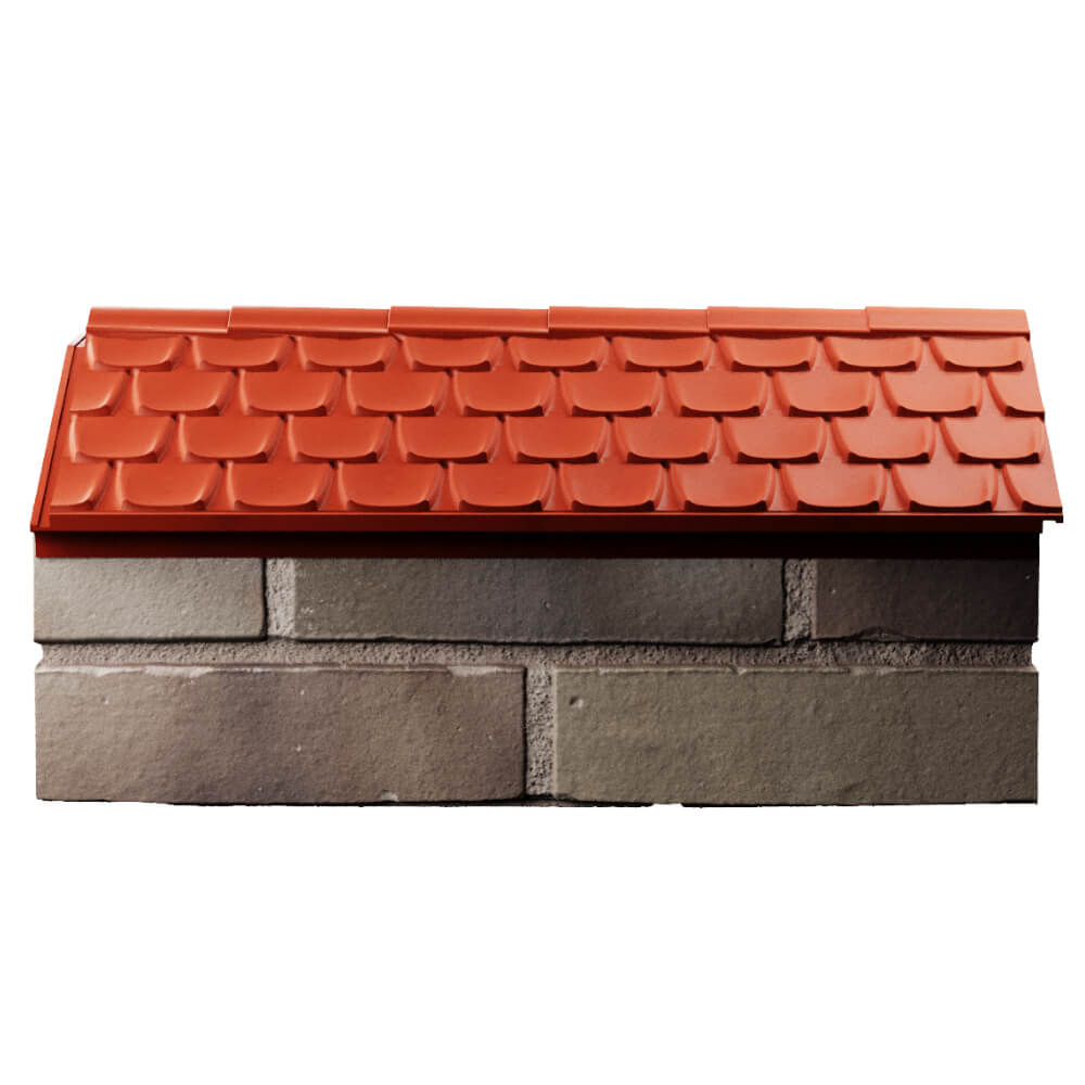 Парапет Zking Эльбрус Красный с посадкой на 1 кирпич (255мм) в Минеральных водах фото