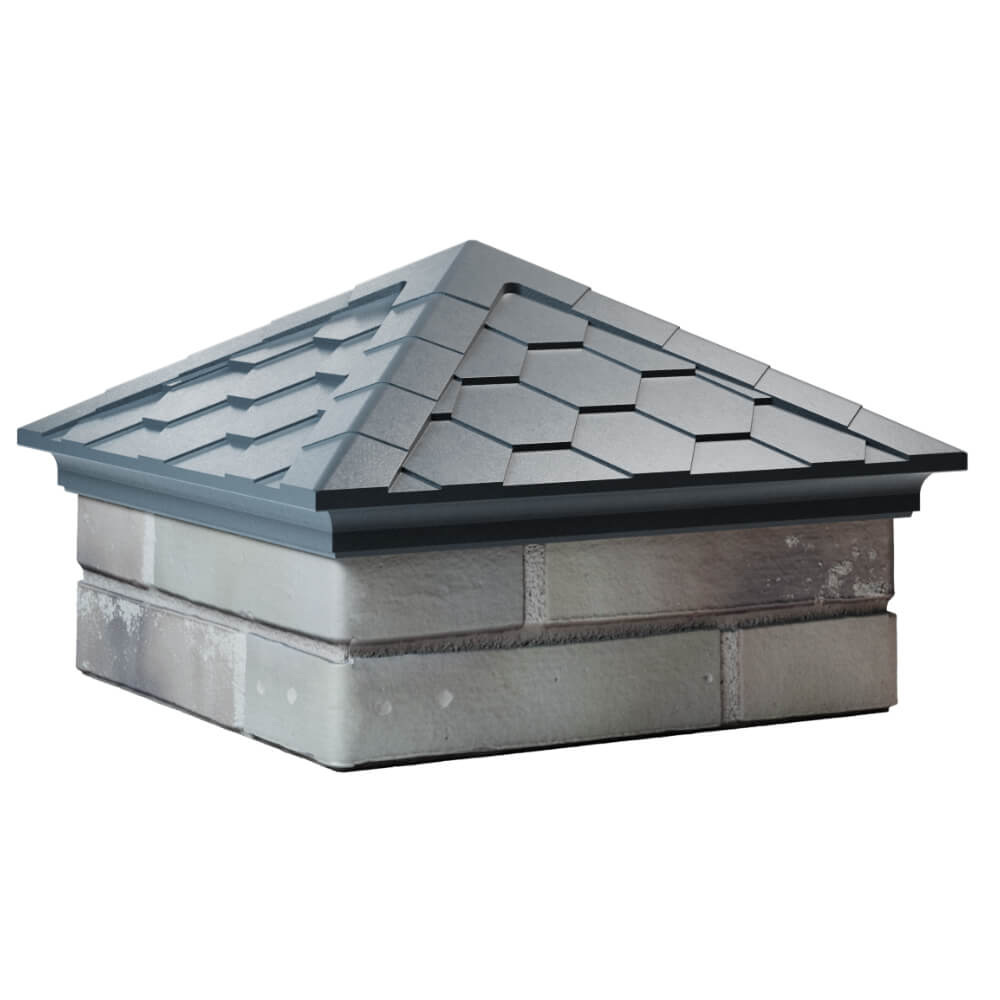 Колпак Zking Эверест Серый на столб 1.5х1.5 кирпича (390х390мм) в Минеральных водах фото