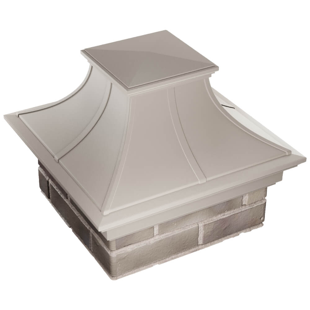 Колпак Zking Монблан Премиум Бежевый на столб 1.5х1.5 кирпича (385х385мм) в Минеральных водах фото